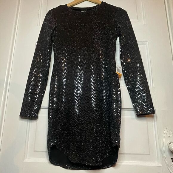 Juniors Disco Ball Dress in Gunmetal - Picture 5 of 14